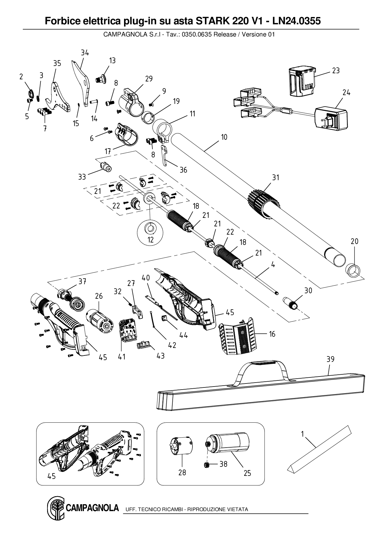 LN24.0355_Forbice elettr plug-in su asta STARK220V1
